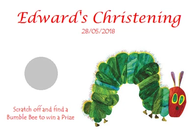 £3.49 • Buy Personalised Christening Favour Scratchcards Scratch Cards Hungry Caterpillar
