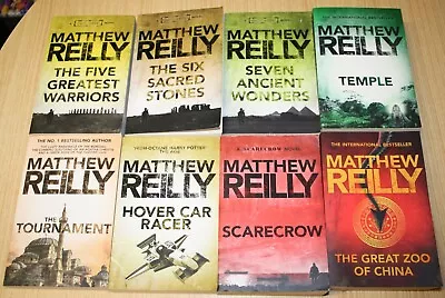 Matthew Reilly Novels X8 - Hover Car Racer Greatest Warriors Temple Scarecrow • $59.99
