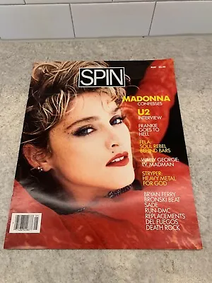 SPIN MAGAZINE Premier Issue Vol 1 No. 1 MADONNA COVER U2 Chili Peppers • $19.95