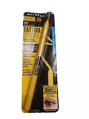 Maybelline Tattoo Studio Gel Pencil Eyeliner - Citrus Charge #804 - NEW • $8