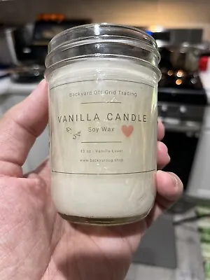 Vanilla Scented Mason Jar Candle Single - Wick Home Decor • $15