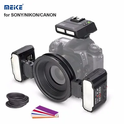 Meike MK-MT24 Macro Twin Flash Dual Flash Speedlite For Nikon Canon Camera DSLR • $319