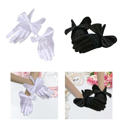 £6.28 • Buy Women’S Wedding Gloves Lady Short Satin Gloves Banquet