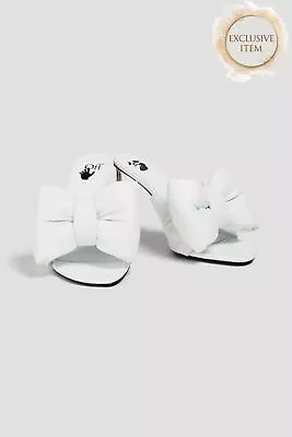 RRP€1073 OFF-WHITE C/o VIRGIL ABLOH Allen Leather Sandals US10 UK7 EU40 Bow • $62.26