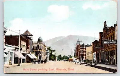 Postcard Main Street Looking East  Missoula Montana • $15.98