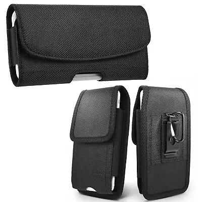 For Apple IPhone Nylon Black Belt Clip Phone Case Cover Universal Pouch Holster • $12.34