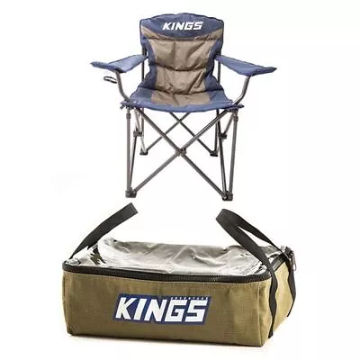 Adventure Kings Throne Outdoor Camping Chair  + 4WD Clear Top Canvas Bag Storage • $59.90