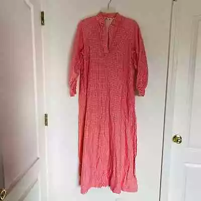 Vintage Brandywine Red White Christmas Morning Full Length Sleep Dress (Size: S) • $25