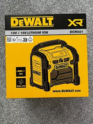 Brand New Dewalt Radio 18V DCR021 XR Li-Ion DAB+FM For Work Site Bare Compact • £99.99