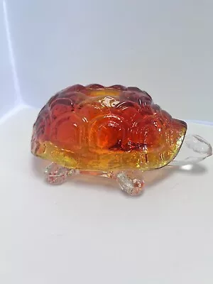 Vintage LE Smith Rare Glass Amberina Turtle Fairy Lamp Light Candle Votive 2 Pc • $224.99