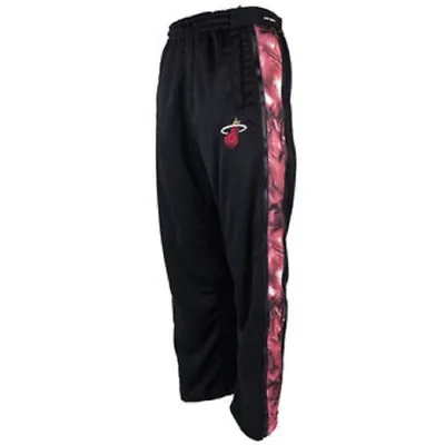Nba Miami Heat Boys Zipway L Black Polyester Zippered Sweatpants New Retails $50 • $17.97