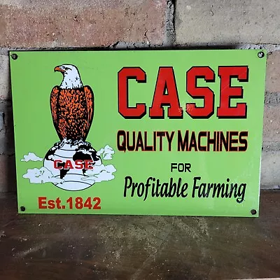 Vintage Old Case Eagle Tractors Eagle Porcelain Farm Machine Metal Sign 12  X 8  • $139.99