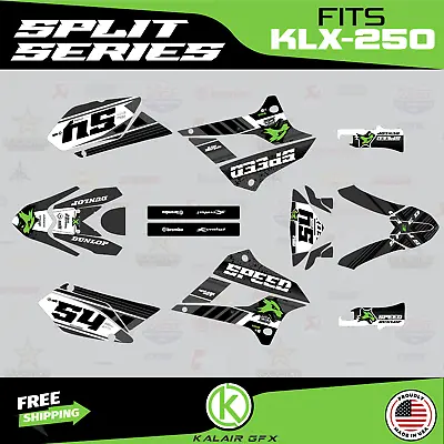 $79.99 • Buy Graphics Kit For Kawasaki KLX250 (2008-2020) KLX 250 SPLIT-green