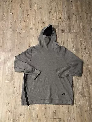 Nike Sportswear Tech Fleece Funnel Neck Hoodie Carbon Heather 805214-091 2XL • $89.99