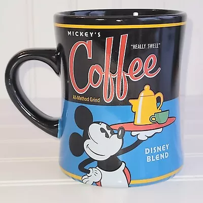 Mickeys Really Swell Coffee Disney Blend 16 Oz Mug Cup Theme Perks Parks Blk EUC • $15.28