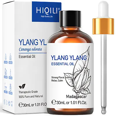 HIQILI 30ml Ylang Ylang Essential Oil Pure Natural Aroma Diffuser Skin Hair Soap • £6.99