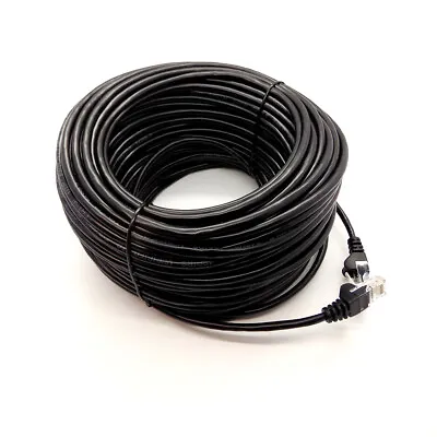 £5.95 • Buy 15m Network Ethernet Cable Cat5e RJ45 Black External Outdoor LAN PC Router Modem
