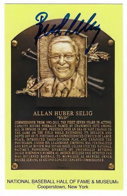 Bud Selig Hall Of Fame Postcard Autographed Signed Mlb Commissioner Hof • $12.80