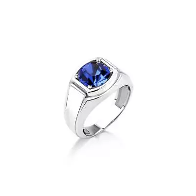 Blue Sapphire Promise Ring For Men In 925 Silver Promise Ring With Sapphire • $55.44