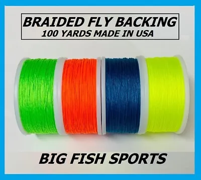 WOODSTOCK BRAIDED DACRON IGFA Fly Line Backing 20LB TEST-100 YARDS MADE IN USA! • $11.99