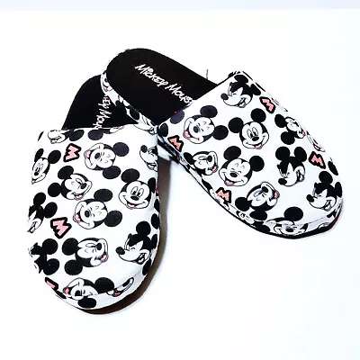 Disney Mickey Mouse Slippers Women's Size 7.5 / 8.5 All Over Character Print • $13.75