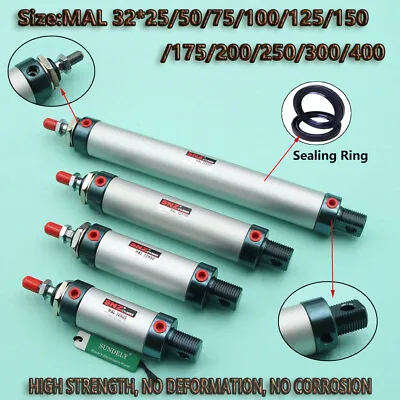 £11.69 • Buy NEW MAL32 Single Rod Double Acting Mini Pneumatic Air Cylinder