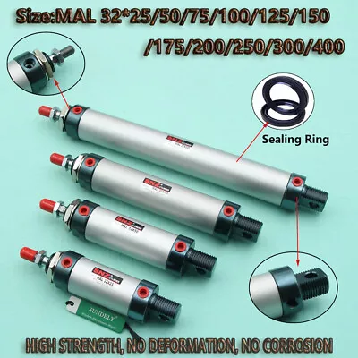 £11.39 • Buy NEW MAL32 Single Rod Double Acting Mini Pneumatic Air Cylinder