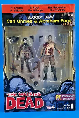 The Walking Dead McFarlane Series 4 Bloody B&W Carl Grimes Abraham Ford NIB • $39.99