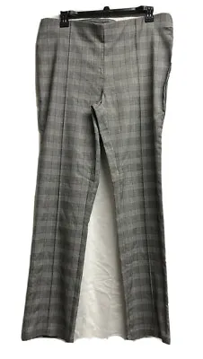 Retrology Women Pants Black Houndstooth Plaid Comfort Waist Pull On Size L NWT • $12.99