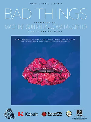Bad Things Machine Gun Kelly Song Piano Vocal Sheet Music Guitar Chords Lyrics • $3.99