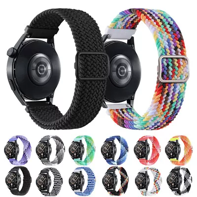 20/22mm Soft Woven Elastic Nylon Loop Watch Band Sport Strap Universal Bracelet • £4.26