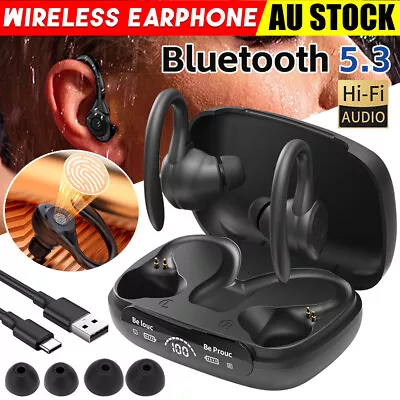 TWS 5.3 Bluetooth Headphones With Microphone Over Ear Wireless Sport Earphones • $24.85