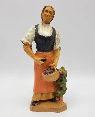 Fait Main Figurine Women Hand Carved Wooden Made In France 7  • $19.22