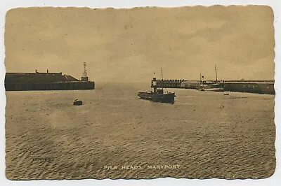 Pier Heads Maryport Cumberland Vintage Postcard O5 • £3.99