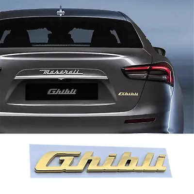 For Maserati Ghibli Gold Rear Badge Emblem Look Deck Lid Trunk Decal • $29.95