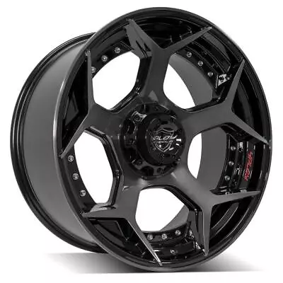 6 Lug Set (4) 4Play 4P50 22x10 Gloss Black Wheels Fit RAM Jeep Chevy GMC Ford • $1287