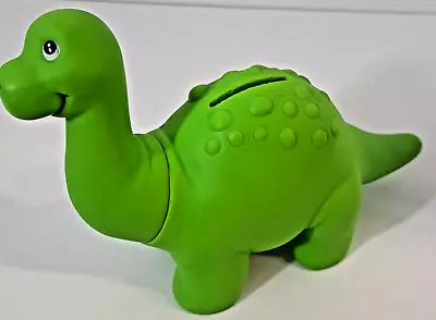  Vtg. Dakin & Co Brontosaurus Dinosaur Coin Bank Hard Plastic 1987 Hong Kong • $3.95