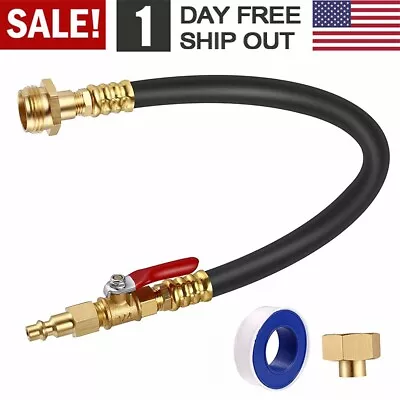 Camper Winterizing Kit Blowout Shut Off Valve Adapter Hose Faucet For RV Trailer • $16.89