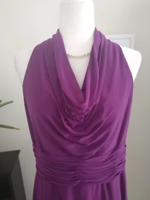 Evan-Picone Orchid Purple  Halter Cowl Neck Party Office Dress Size 14 • $22