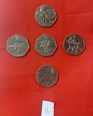 50p Sports Collection X 5 Coin Collectable Set. London Olympics Included. Set.a • £17.99