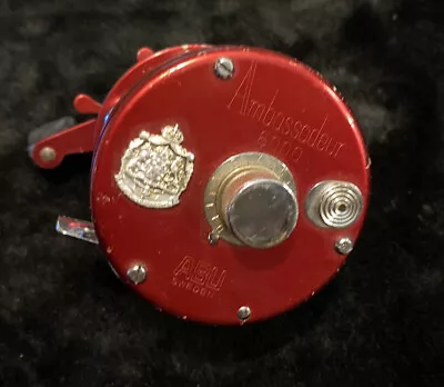 $25 • Buy Vintage Abu Garcia Ambassadeur No 6000 Red Fishing Reel Works