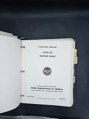 RCA Weather Radar Instruction Manual • $75