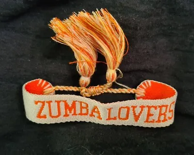 Zumba Lovers Woven Bracelet / Wristband - Beige/Orange BN • £7.50