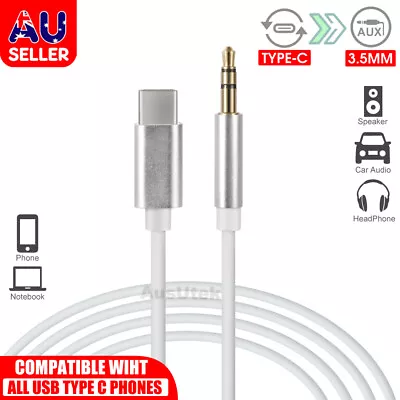 Type C USB-C To 3.5mm Male Audio AUX Cable Adapter For IPhone 15 Samsung Huawei • $6.99