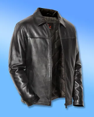 Men's Leather Jacket 100% Real Soft Lambskin Leather Man Classic Coat • $69