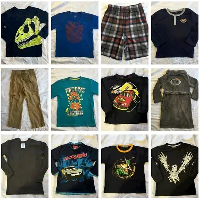 Boy Size 6 Lot Of 12 Pcs Mixed Clothes Pajamas Pants Shirt Robe T-Shirt Robot • $29.99