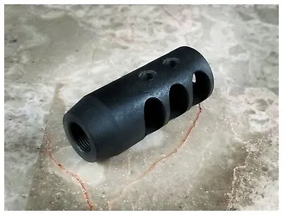 223 556 1/2x28 TPI  Black Steel Muzzle Brake Compensator Free Washer • $17.99