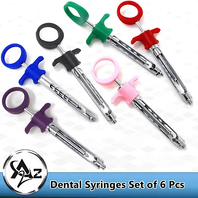 $29.99 • Buy Dental Anesthetic Self Aspirating Syringes 1.8ml Auto Passive Syringe Set Of 6