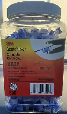 3M Scotchlok Connector UB2A 26-19 AWG 500 Count BRAND NEW NEVER OPENED!! • $49.95