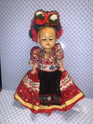 Mezokovesd Vintage Hungarian MATYO Doll Wearing National Costume RARE Used • $8.99